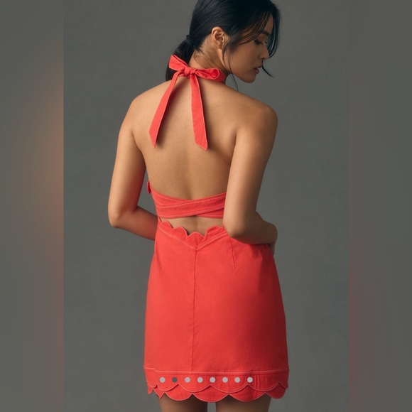 Anthropologie Maeve Halter V-Neck Mini Dress - Picture 3 of 5